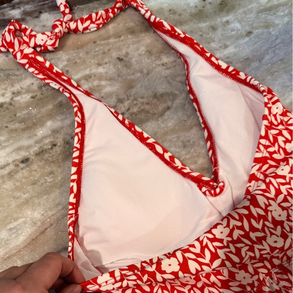 Women’s DRAPER JAMES Summer Picnic faux wrap halter swim dress- Size Small - Picture 4 of 8